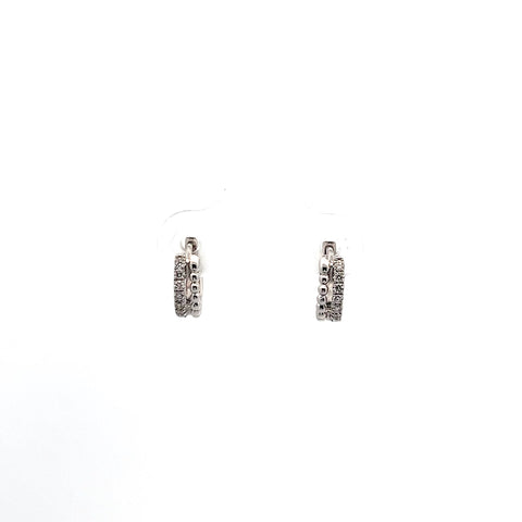 18kt WG Diamond Hoop Earrings 0.14cts