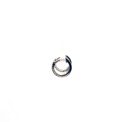 18kt WG Diamond Hoop Earrings 0.14cts