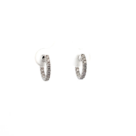 18kt WG Diamond Hoop Earrings 0.36cts