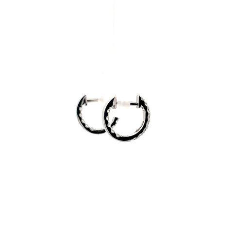 18kt WG Diamond Hoop Earrings 0.36cts
