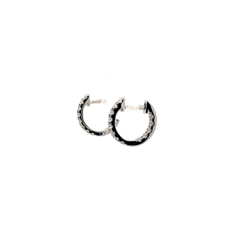 18kt WG Diamond Hoop Earrings 0.36cts