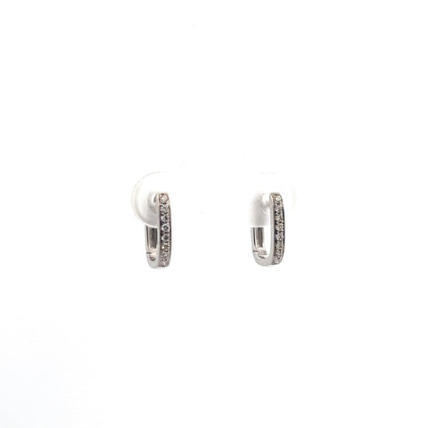 18kt WG Diamond Hoop Earrings 0.12cts