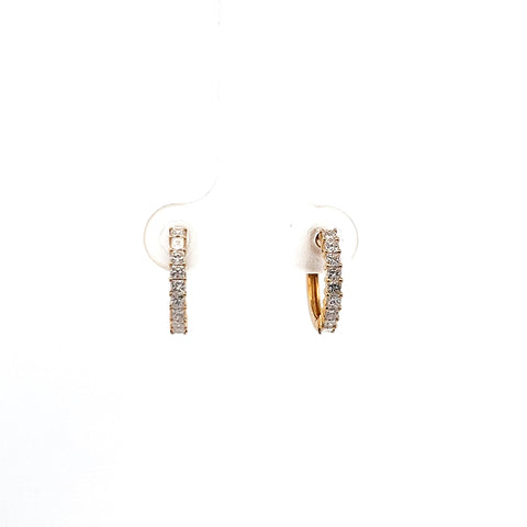 18kt YG Diamond Hoop Earrings 0.50cts