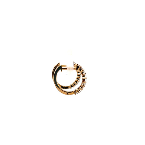 18kt YG Diamond Hoop Earrings 0.50cts
