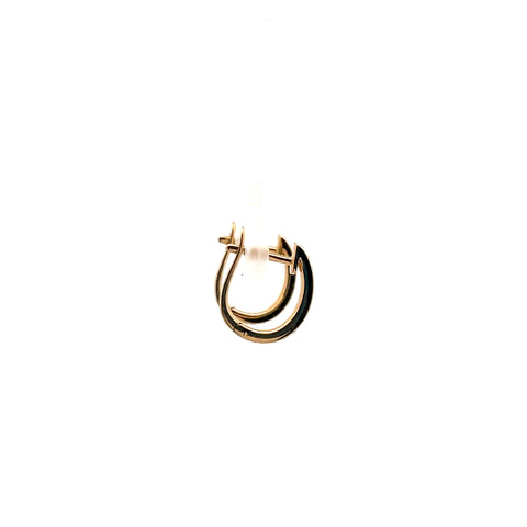 18kt YG Diamond Hoop Earrings 0.15cts