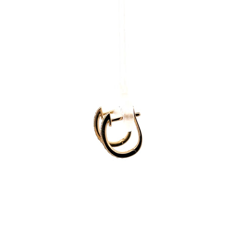 18kt YG Diamond Hoop Earrings 0.15cts