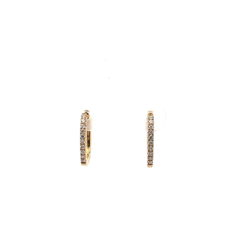 18kt YG Diamond Hoop Earrings 0.17cts