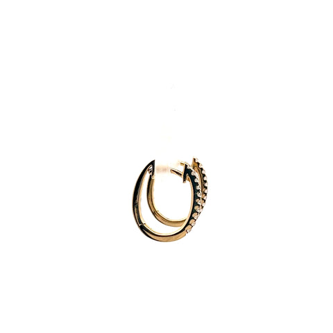 18kt YG Diamond Hoop Earrings 0.17cts
