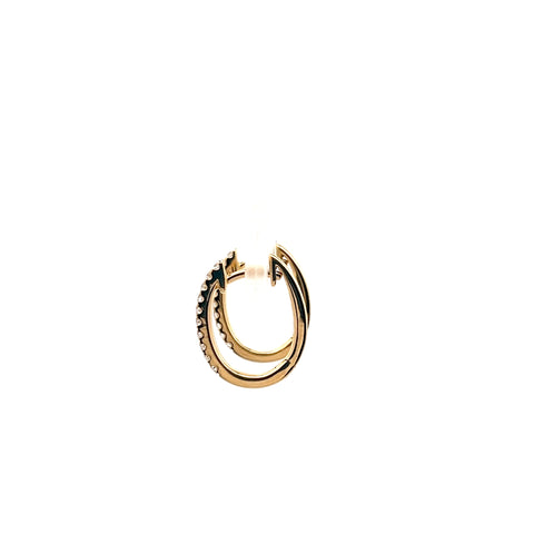 18kt YG Diamond Hoop Earrings 0.17cts