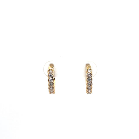 18kt YG Diamond Hoop Earrings 0.36cts