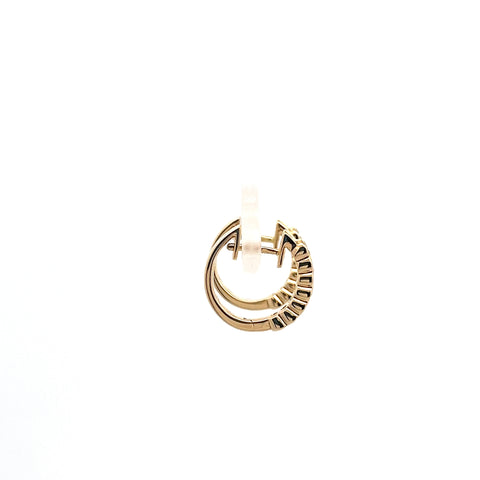 18kt YG Diamond Hoop Earrings 0.36cts