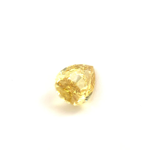 Natural Fancy Deep Orangy Yellow Pear Cut 0.61ct