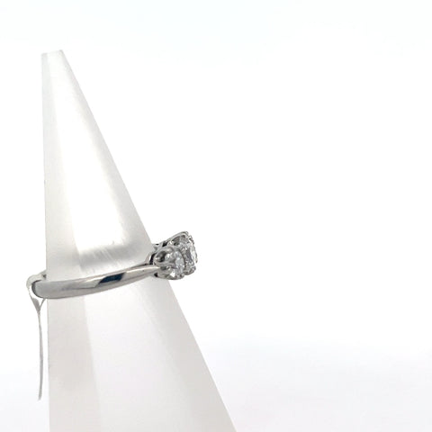 40564 - Platinum Old European Cut Three-Stone Diamond Ring