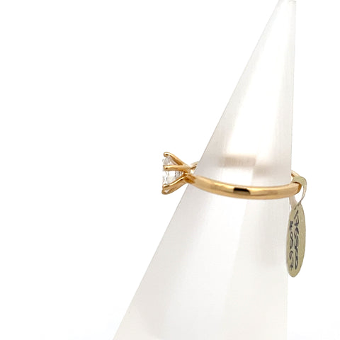 40567 - 18kt YG Round Diamond Solitaire 6-claw Ring