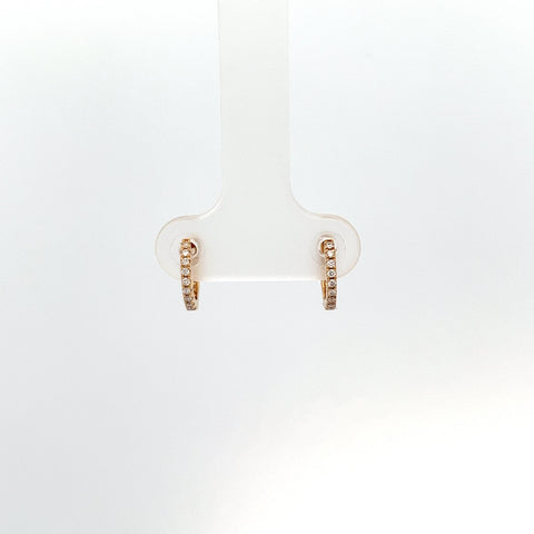 18kt YG Small Round Diamond Hoops 0.08cts
