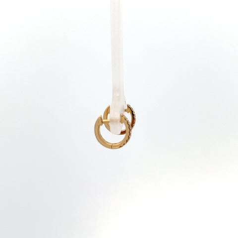 18kt YG Small Round Diamond Hoops 0.08cts