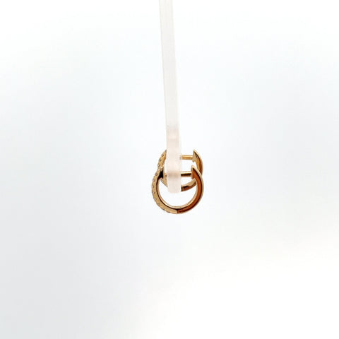 18kt YG Small Round Diamond Hoops 0.08cts