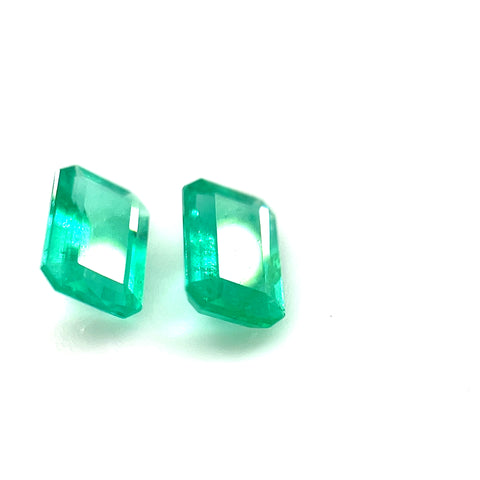 Brazilian Emerald 0.88cts Octagonal Pair