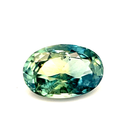 Bi-Colour Teal Sapphire 0.98ct Oval