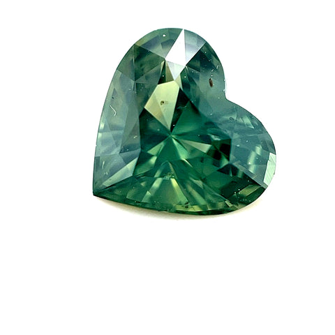 Green Sapphire 2.74ct Heart