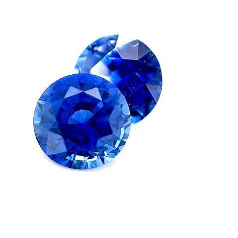 Fine Madagascar Sapphire 1.09cts Round Pair