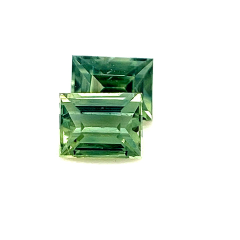 Teal Sapphire Pair 0.50ct Princess