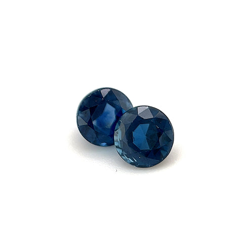 Blue Sapphire 1.11cts Round Pair