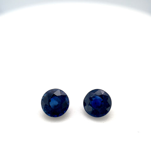 Blue Sapphire 1.02cts Round Pair