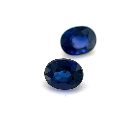 Blue Sapphire 1.21cts Oval Pair