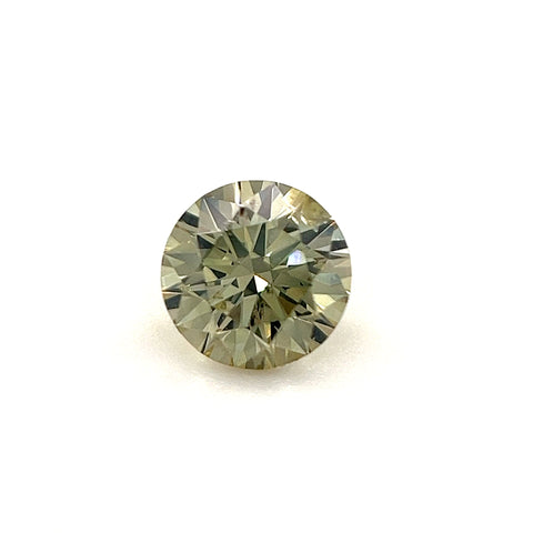 Natural Fancy Brown-Greenish Yellow 0.40ct Round