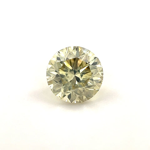 Natural Fancy Brownish Greenish Yellow 0.73ct Round