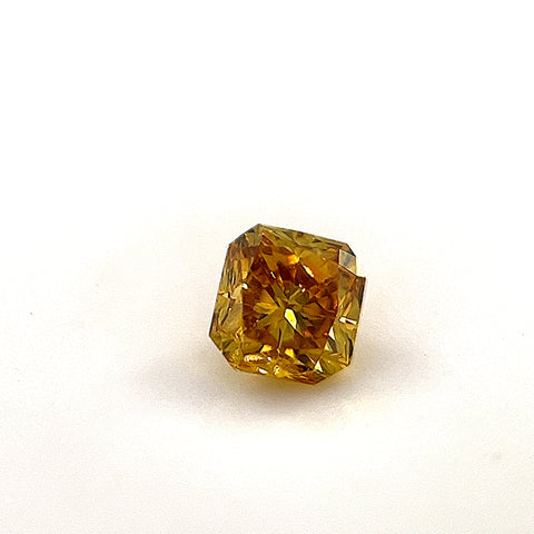 Natural Fancy Deep Brownish Orangy Yellow 0.32ct Radiant