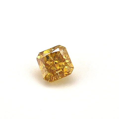 Natural Fancy Deep Brownish Orangy Yellow 0.36ct Radiant