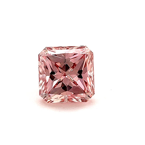 Natural Fancy Brownish Orangy Pink 0.49ct Radiant