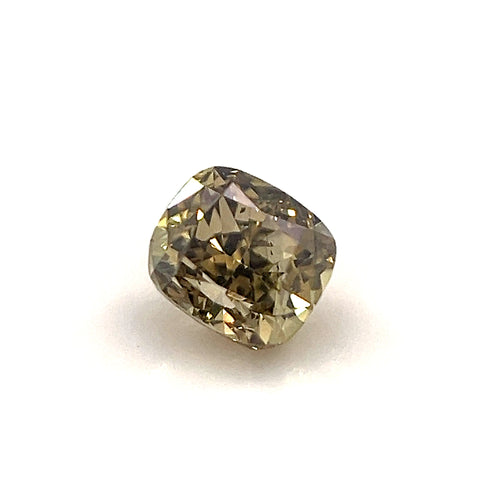 Natural Fancy Dark Yellow-Brown 0.34ct Cushion