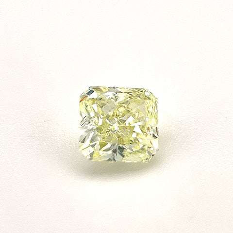 Natural Light Green Yellow 0.61ct Radiant