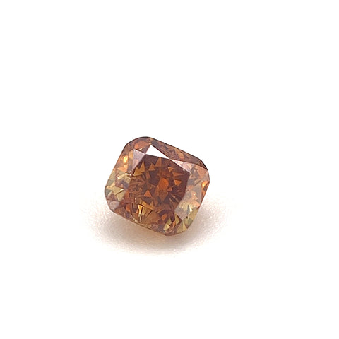 Natural Fancy Deep Brownish Yellowish Orange 0.34ct Cushion