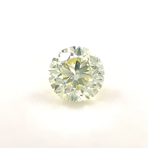 Natural Light Greenish Yellow 0.50ct Round