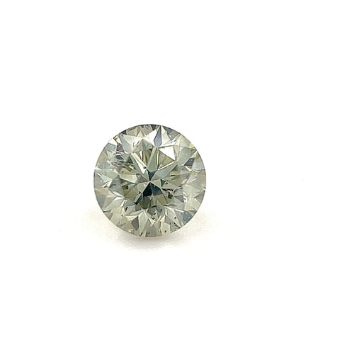 Natural Fancy Light Grayish Greenish Yellow 0.37ct Round