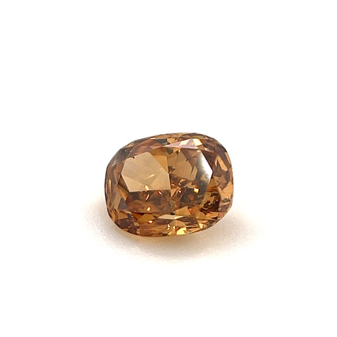 Natural Fancy Deep Brown Yellow 0.43ct Cushion