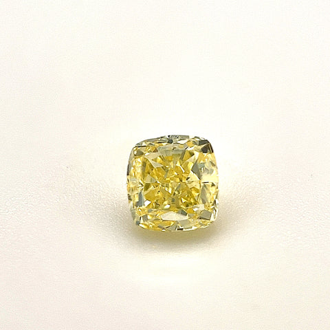 Natural Fancy Intense Yellow 0.51ct Cushion