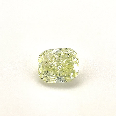 Natural Fancy Light Green-Yellow 0.52ct Cushion