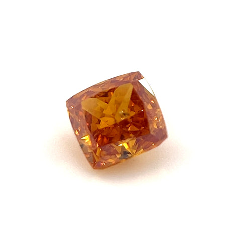 Natural Fancy Deep Yellowish Orange 0.54ct Cushion