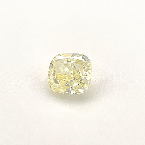 Natural Fancy Light Yellow 0.57ct Cushion