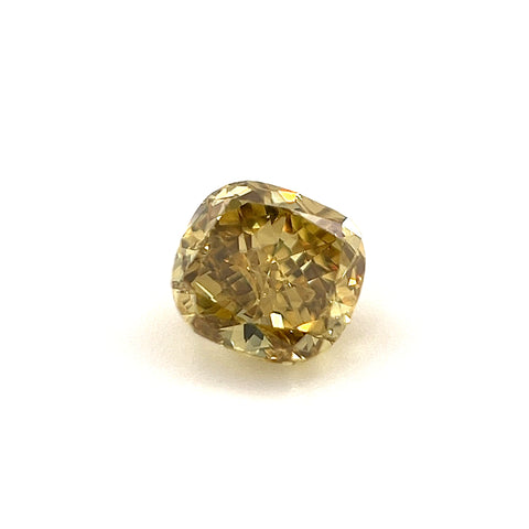 Natural Fancy Deep Brownish Yellow 0.60ct Cushion