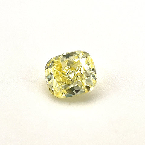 Natural Fancy Yellow 0.60ct Cushion