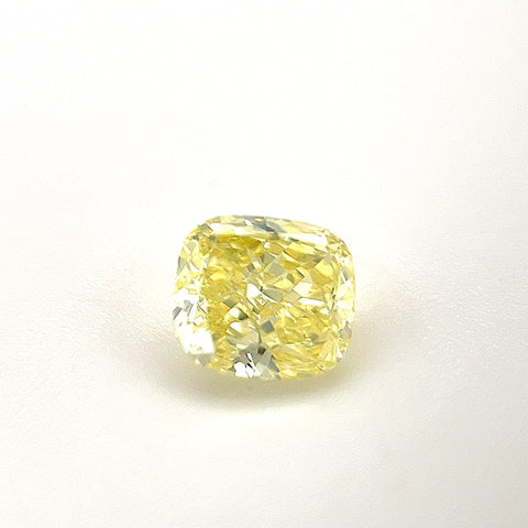 Natural Fancy Yellow 0.66ct Cushion