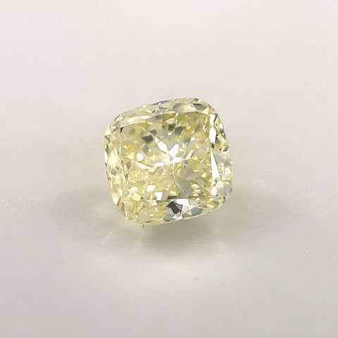 Natural Fancy Light Yellow 0.77ct Cushion