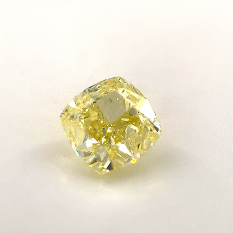 Natural Fancy Yellow 0.81ct Cushion