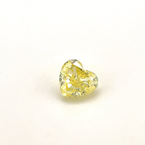 Natural Fancy Yellow 0.36ct Heart